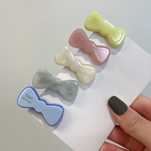 Handgefertigte Celluloseacetat Schleife Haarklammer Französische Entenschnabelklemme Für Damen Zarte Kleine Seitenclip Haarschmuck