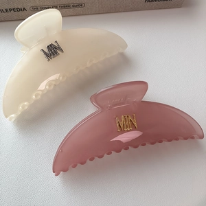 Set di eleganti mollette per capelli color gelatina in bianco crema e rosa antico