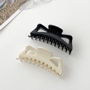 Extra Large French Style Plastic Hair Claw Clip Simple Solid Color Shark Clip For Women Thick Hair Styling Accessories