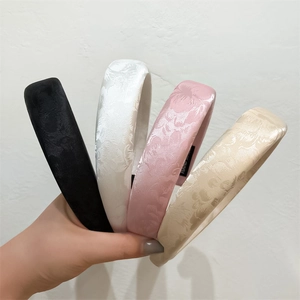 New Chinese jacquard sponge headbands in four colors for high cranial top visual effect