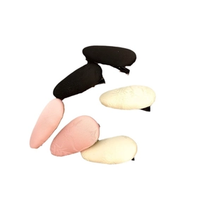 Jacquard fabric headband set in black, pink, and ivory with elegant vintage texture