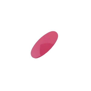 Pink oval hair clip for girls, minimalist matte metal finish hair accessory for kids