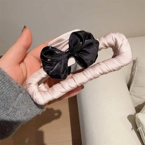 Elegante Pinza para el Cabello con Lazo Grande de Cinta de Satén para Mujeres Niñas Moda Estilo Francés Accesorios para el Cabello