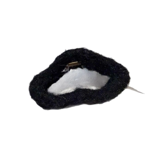 Pink plush heart-shaped hair claw clip with a soft fuzzy texture for women
