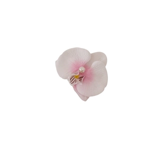 Pince à cheveux orchidée papillon dégradé rose avec perle pour femme