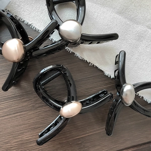 Pinza per Capelli in Lega Minimalista per Donna Clip per Capelli Nera Geometrica Irregolare Con Decorazione in Metallo Oro Argento
