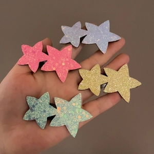 Barrettes à Cheveux Étoile Brillante pour Filles Style Coréen Couleur Macaron Étoile à Cinq Branches Pinces BB Accessoires