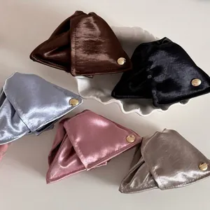 Pince à Cheveux Élégante en Satin avec Nœud Papillon Grande Pince Crabe en Tissu pour Femmes Accessoires Cheveux Faits à la Main