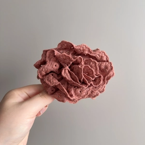 Sweet Lace Embroidered Flower Hair Claw Clip For Women Korean Style Elegant Floral Plastic Fabric Hair Accessory For Styling