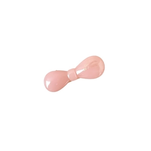Barrette à nœud rose en acétate avec inscription dorée de style français minimaliste