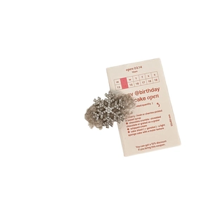 Elegant snowflake hair clip with grey faux fur, sparkling rhinestones and pearl detail