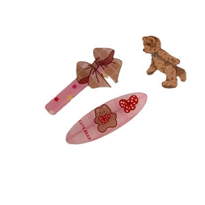Cute plaid bow hairpins and brown bear hair accessory set for girls and women
