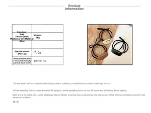 Dettaglio dell'elastico per capelli ad alta elasticità con fibbia in lega opaca FASHION