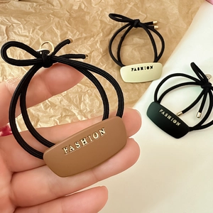 Elastici per Capelli in Resina Opaca con Lettere di Moda Supporto per Coda di Cavallo Elastico Semplice Copricapo Geometrico Donna