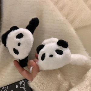 Pince à cheveux panda en peluche pour femme, barrette requin dessin animé douce et mignonne