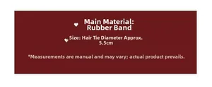 Fiche technique détaillée pour élastiques cheveux de 5,5 cm en matériau caoutchouc durable