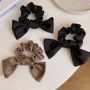 Korean Style Elegant Ribbon Bow Scrunchie For Women Large Hair Tie Ribbon Hair Rope Handmade Sweet Hair Accessories For Daily Wear