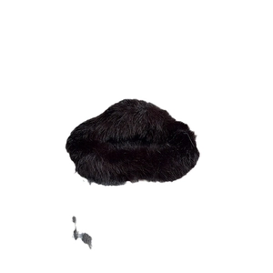 Pince à cheveux chic en fausse fourrure noire douce pour coiffure d'hiver élégante