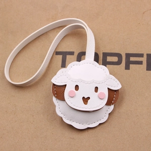 Charm de Sac en Forme de Petit Mouton en Cuir Synthétique Pendentif Animal Fait Main pour Accessoires de Sac à Main de Femme Décoration