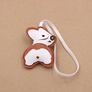 Bijou de sac en cuir Corgi avec lanière blanche et détails en forme d'étoile
