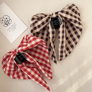 Molletta per Capelli a Fiocco con Motivo Scozzese in Tessuto a Quadri per Donna Accessori per Capelli da Principessa