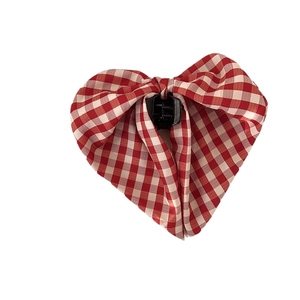 Pinza per capelli a cuore con motivo a quadretti rossi per acconciature stile principessa