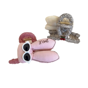 Lot de pinces à cheveux lapin à lunettes et cerise pour coiffures de style coréen