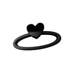 Pince à cheveux élégante en forme de cœur noir mat pour femme accessoire de coiffure demi-rond