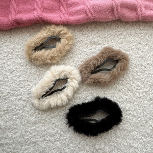 Herbst Winter Plüsch Wolke Haarklammer Weich Pelzig BB Clip Für Damen Mädchen Minimalistisch Warm Haarnadel Mode Accessoires