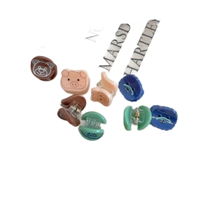 Mini mollette per capelli a forma di orsetto e animali in vari colori vivaci
