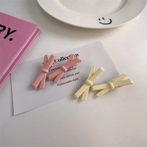 Fermaglio per Capelli con Fiocco Smerigliato Stile Coreano per Donna Dolce Elegante Accessorio per Capelli per Ragazze