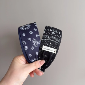Women Ethnic Paisley Print Fabric Wide Headband Fashion Handmade Hair Hoop For Daily Vacation Hair Accessories