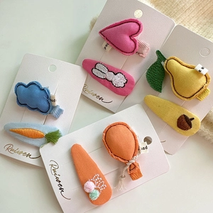 Dolci Fermagli Per Capelli In Tessuto Ricamato Fatti A Mano Per Bambini Simpatici Modelli A Forma Di Frutta E Nuvola Per Ragazze Accessorio