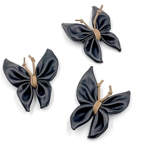 Handmade PU Leather Butterfly Bag Charm Pendant For Phone Case Keychain DIY Accessories Women Decorative Hanging Ornament