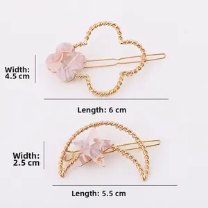 Tableau des tailles pour pinces à cheveux en acétate nuage 6cm et lune 5.5cm