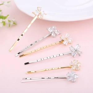 Eleganti Fermagli per Capelli a Fiore in Lega di Zircone per Donna Forcine di Cristallo Geometriche Oro Argento Moda Accessori per Capelli