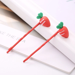 Lot de deux jolies barrettes à cheveux carotte orange et verte pour filles et femmes