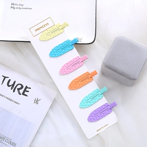 Koreanische Metall Haarspange Mit Webstruktur Macaron Farbe Matte Einbrennlack Entenschnabel Clip Mode Frisches Haar-Accessoire