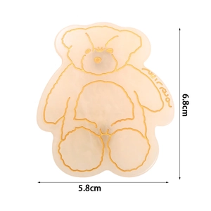 Détails avec dimensions de la pince à cheveux ours : 6,8 cm de haut et 5,8 cm de large