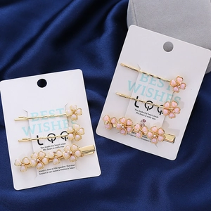 Blumen Haarklammern Set Acetat Zinklegierung Künstliche Perlenimitat Haarnadeln Süße Irisierende Blume Seitenclips Für Damen Schmuck