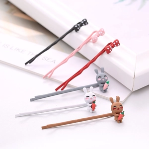 Pinces à Cheveux Mignonnes Lapin Dessin Animé Nœud Papillon Alliage Épingles à Cheveux Douces Accessoires Cheveux Pour Femmes Filles Quotidien