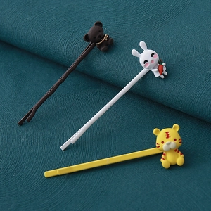 Lot de barrettes mignonnes en résine animaux ours lapin et tigre pour cheveux enfant