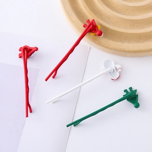 Exquisite 4-piece Christmas hair clip set featuring Santa, snowman, and tree designs