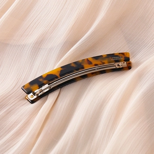 French chic tortoise shell banana hair clip handmade for thick hair styling