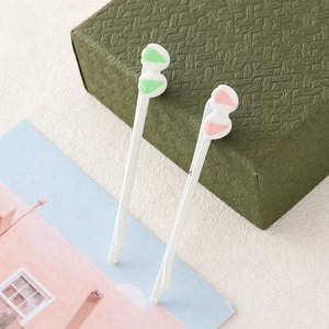 Minimalistische Tulpen-Haarklammern mit Sonnenbrillen-Anhängern in Pink und Grün