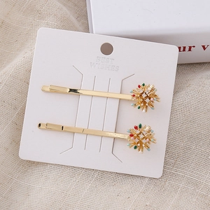 Ensemble de Barrettes à Cheveux Vintage en Cuivre Feu d'Artifice Étoile Lune Pour Femme Strass Multicolore Émail Incrusté