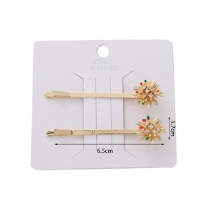 Set de barrettes dorées avec étoiles en strass colorés et clips en métal de 6,5 cm