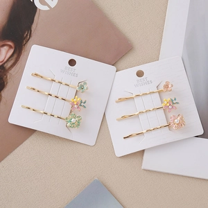 Dolci Mollette Per Capelli Con Fiori Per Donna Ragazza In Lega Smalto Fiore Forcine Con Perla Artificial Placcato Oro Gioielli Capelli