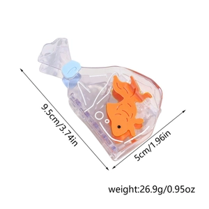 Macro shot of 9.5cm goldfish bag hair claw clip showing precise size measurements