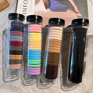 Lot d'élastiques à cheveux haute élasticité en flacons transparents avec couleurs variées